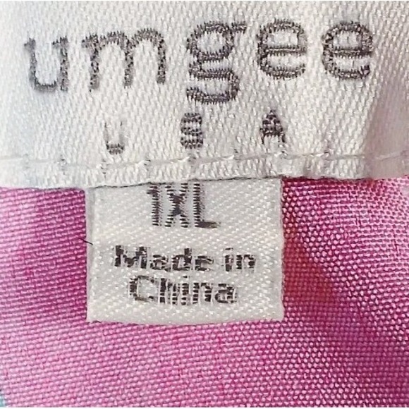 Umgee Floral Teired Mini Shift Dress 1XL Blue Pink Dopamine Boho Fairy - Picture 10 of 12